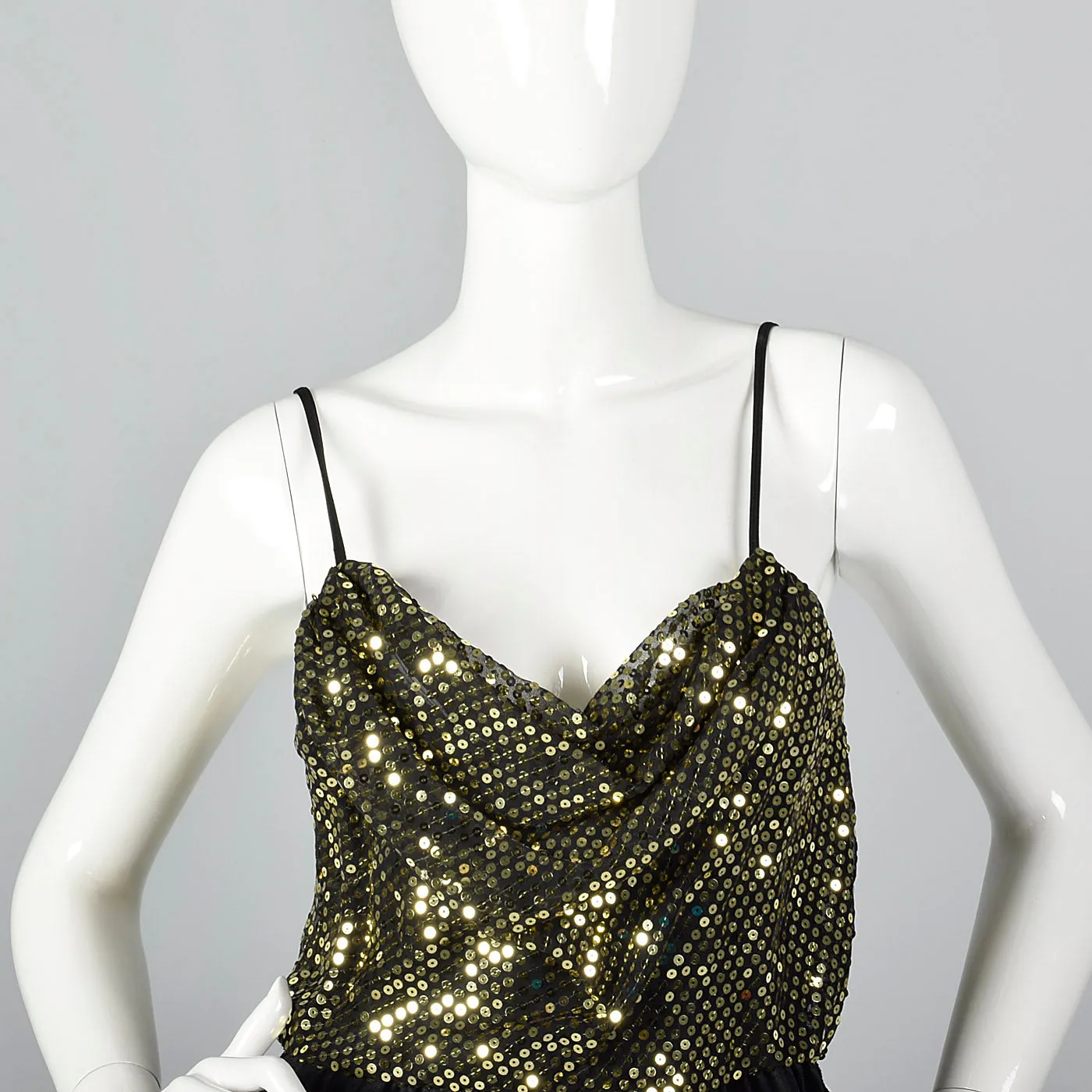 1970s Sequined Low Cut Jumpsuit