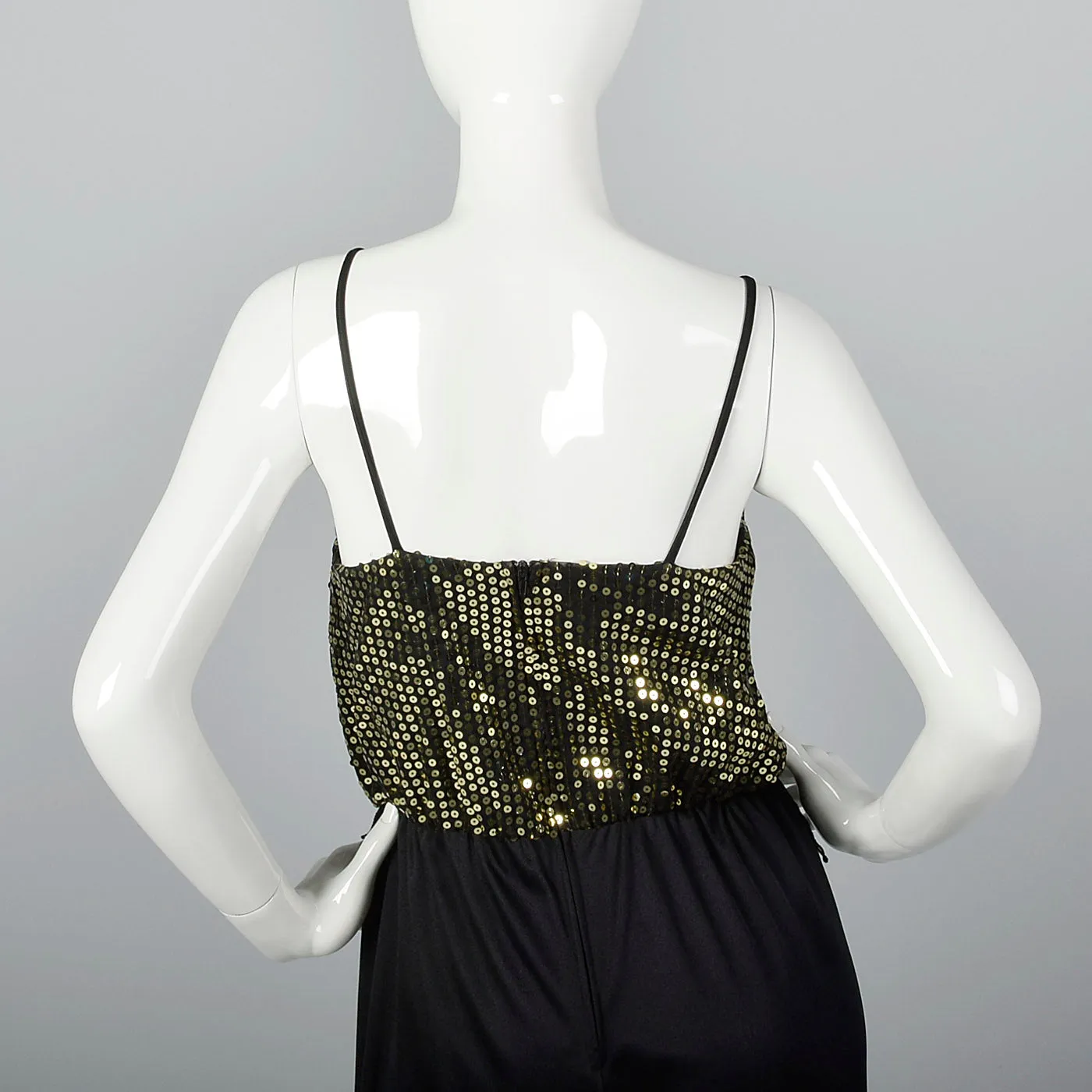 1970s Sequined Low Cut Jumpsuit