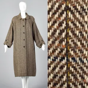 1980s Oversized Tweed Overcoat