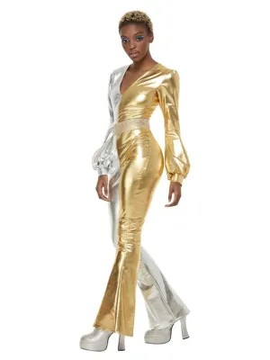 70s Super Chic Gold Silver Disco Costume