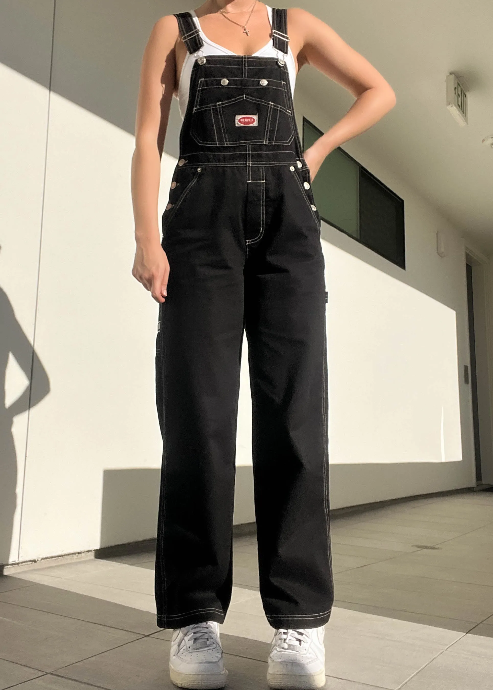 90's Black Revolt Overalls (S-M)