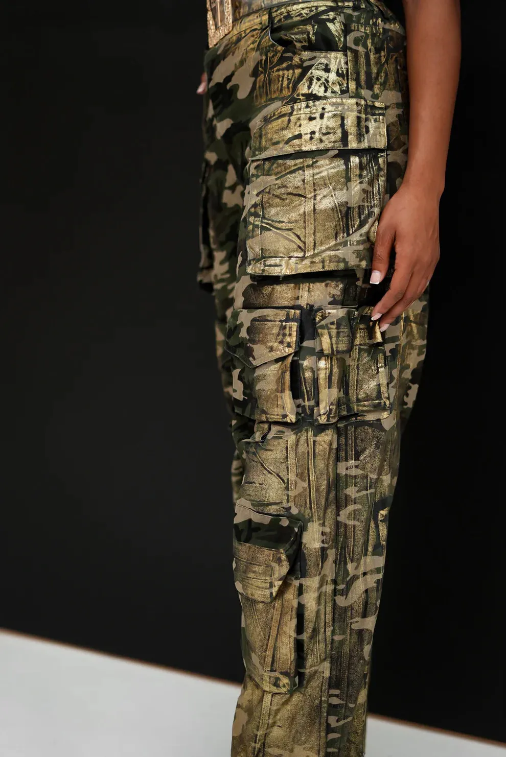 A Touch of Glamour Camo Jumpsuit