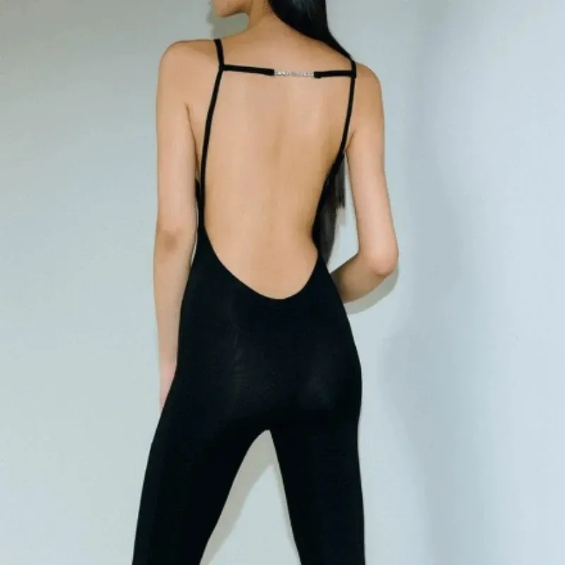 Abrish Backless Flared Jumpsuit