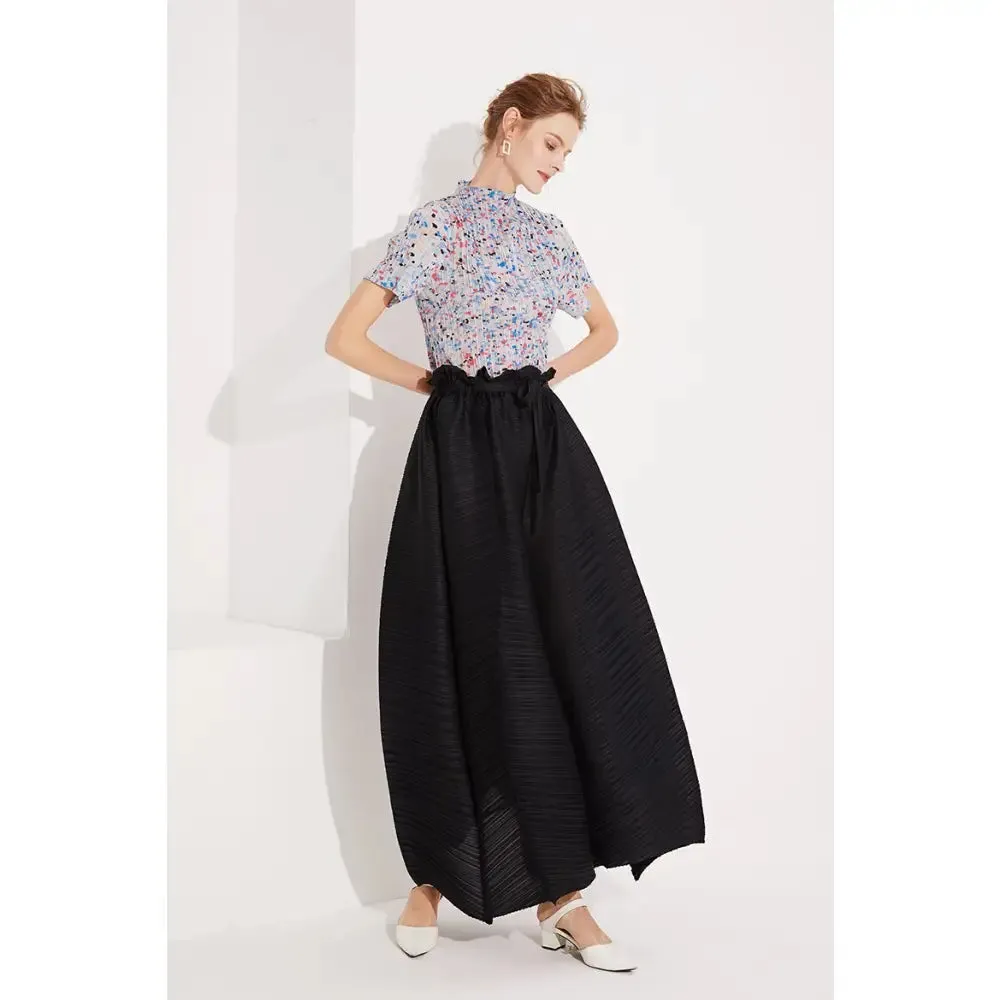 Aesthetic Pleated Broad Leg Harem Pants