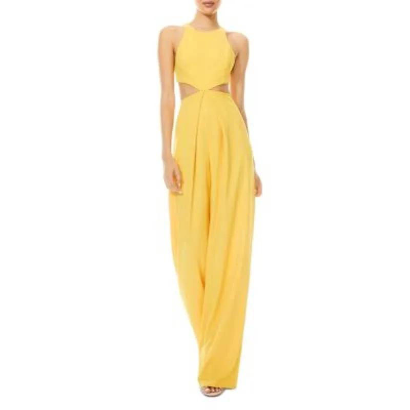 Alice   Olivia Women's Bright Yellow "Cara" Cutout Jumpsuit