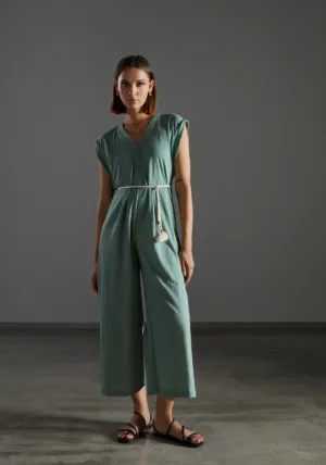 Andam Wide Leg Jumpsuit Green