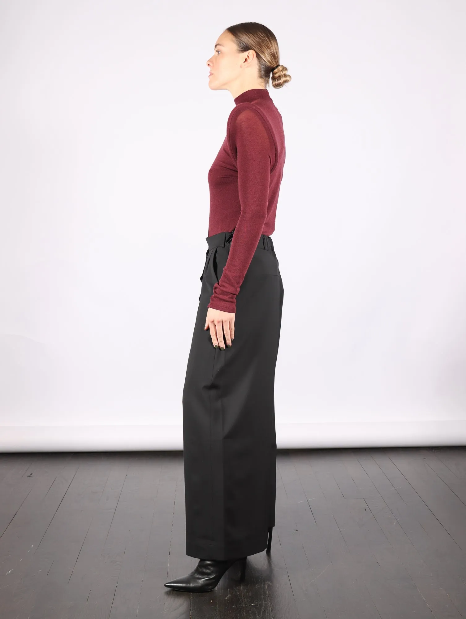 Asymmetric Trousers in Black by Serien°umerica