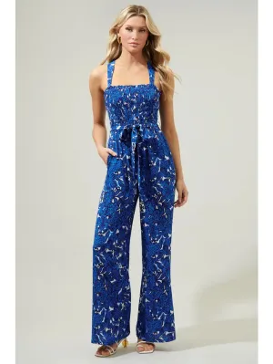 Ava Blue Floral Jumpsuit