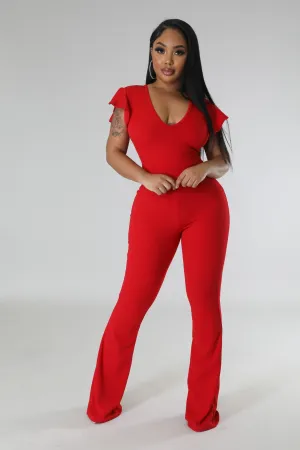 AVA JUMPSUIT | RED