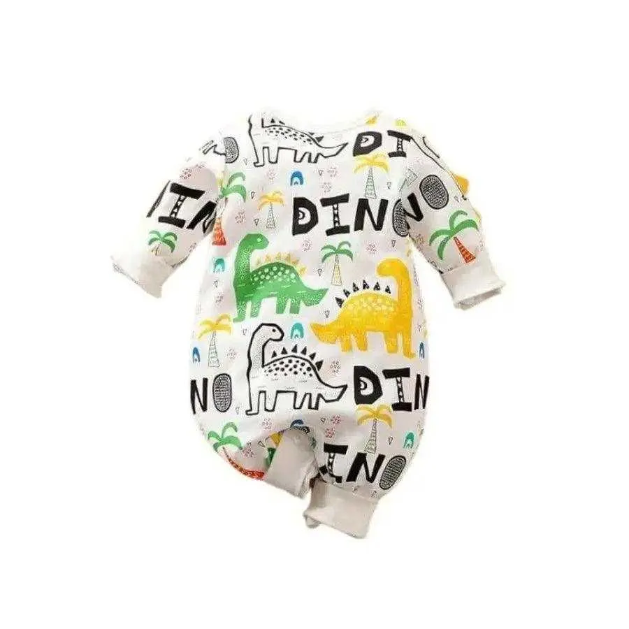 Baby Boy One-Piece Adorable Dinosaur Jumpsuit