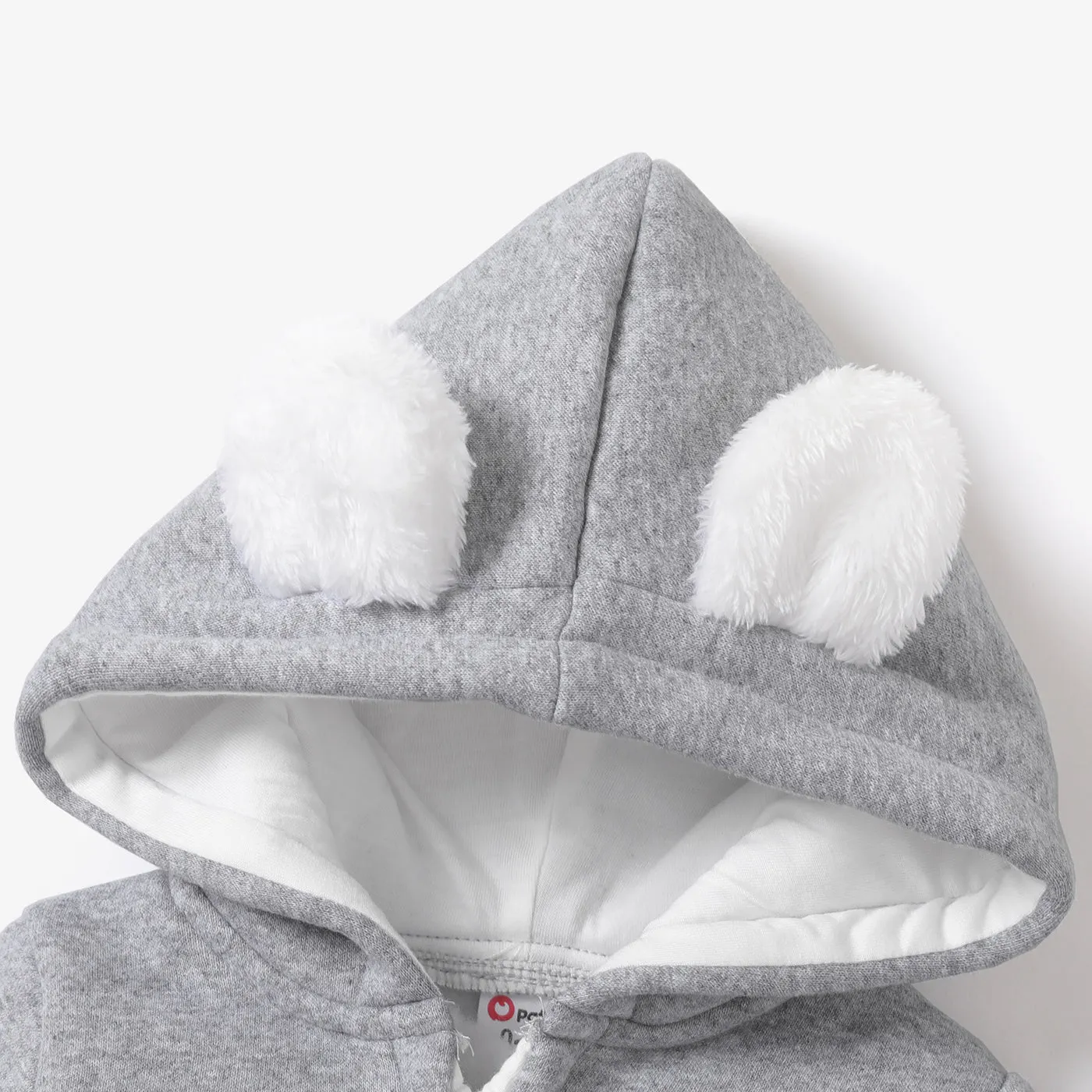 Baby Boy/Girl Cloud Design Thermal Fleece Lined Hooded Zipper Jumpsuit