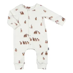 Baby Jumpsuit Rib Pinguïn Creme