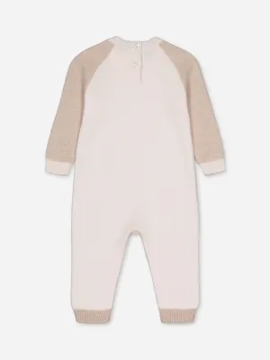 Baby's Cashmere Jumpsuit Colorblock Ivory