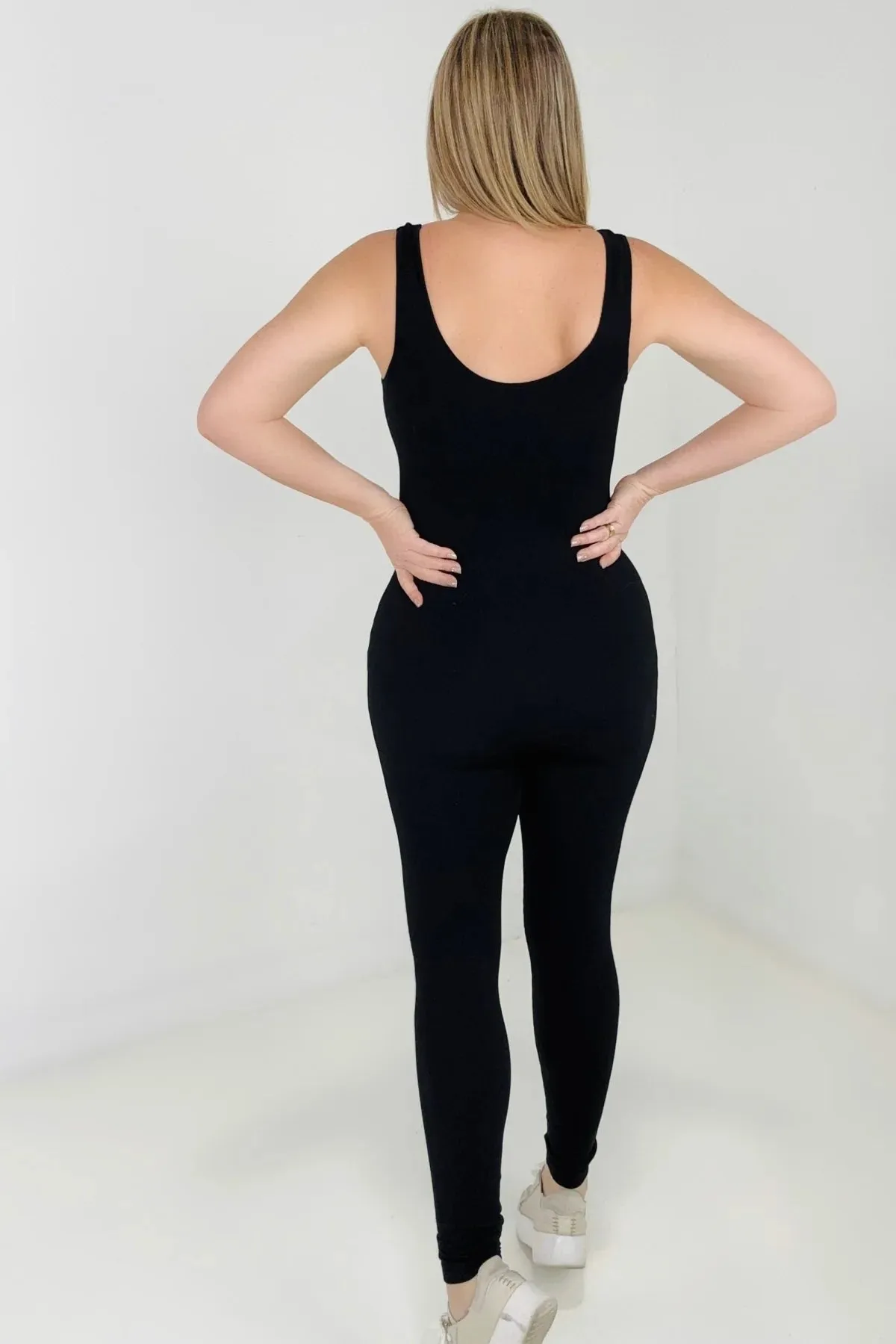 Back in Stock! Ribbed Sports Jumpsuit in Black