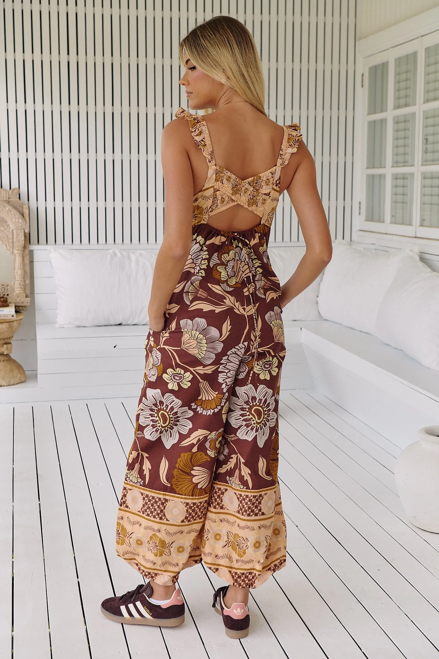 Bali Albright Jumpsuit ~Coffee Combo- Free People