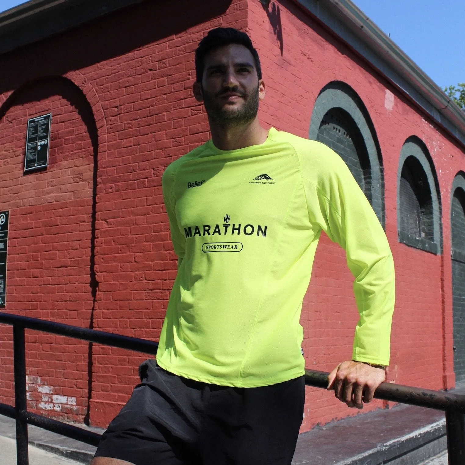 Belief NYC Marathon Mesh Jersey - Safety Yellow