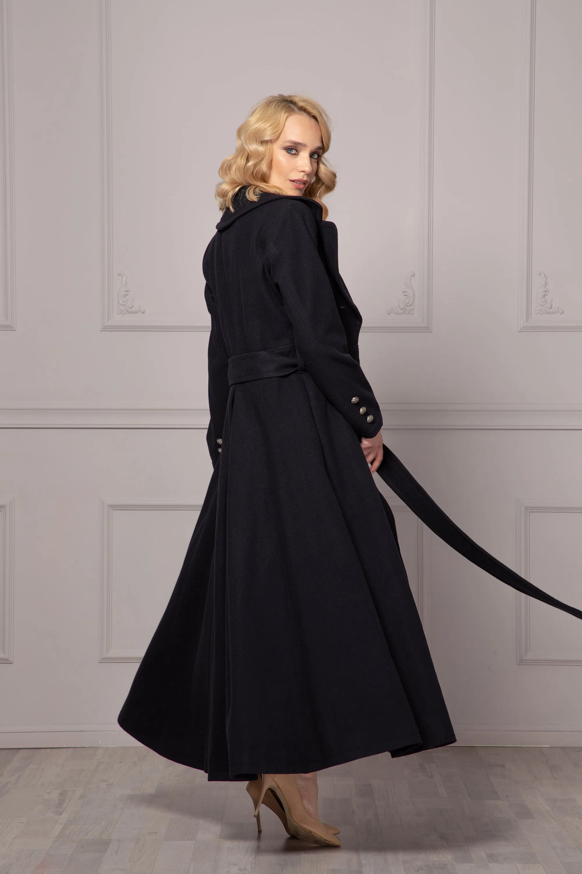 BELTED WOOL OVERCOAT