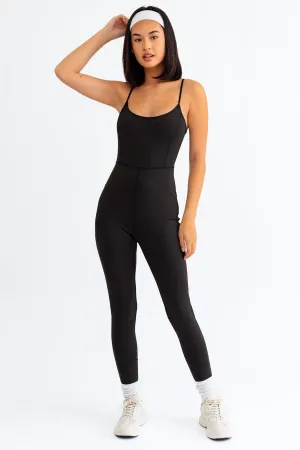 Black Adjustable Strap Bodycone Jumpsuit