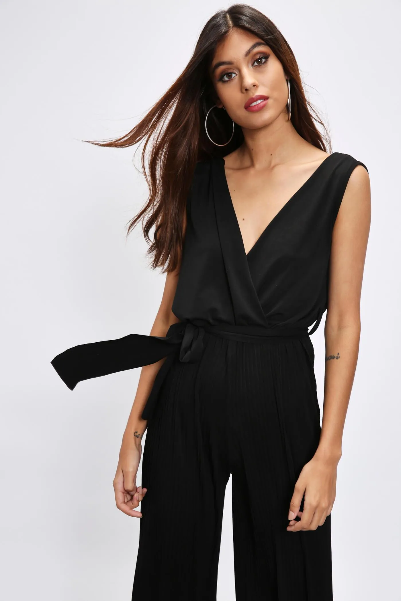 Black Plunge Jumpsuit