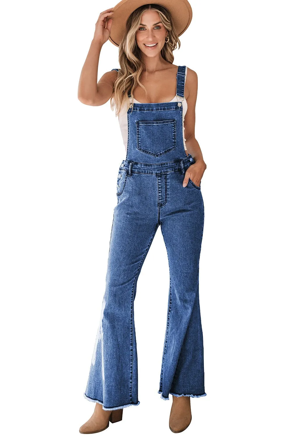 Blue Jean Flare-Leg Overall