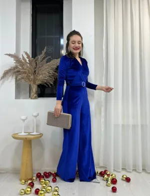 Blue Velvet Jumpsuit