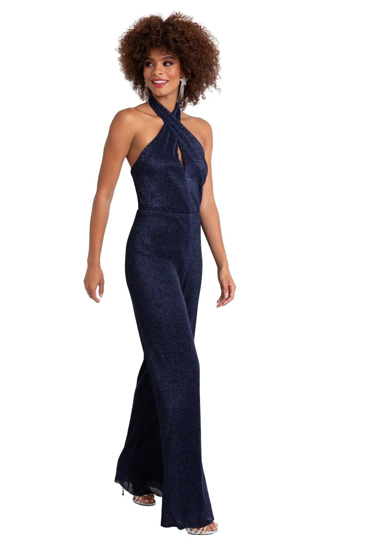 Bode Halter Jumpsuit - Blue Moon