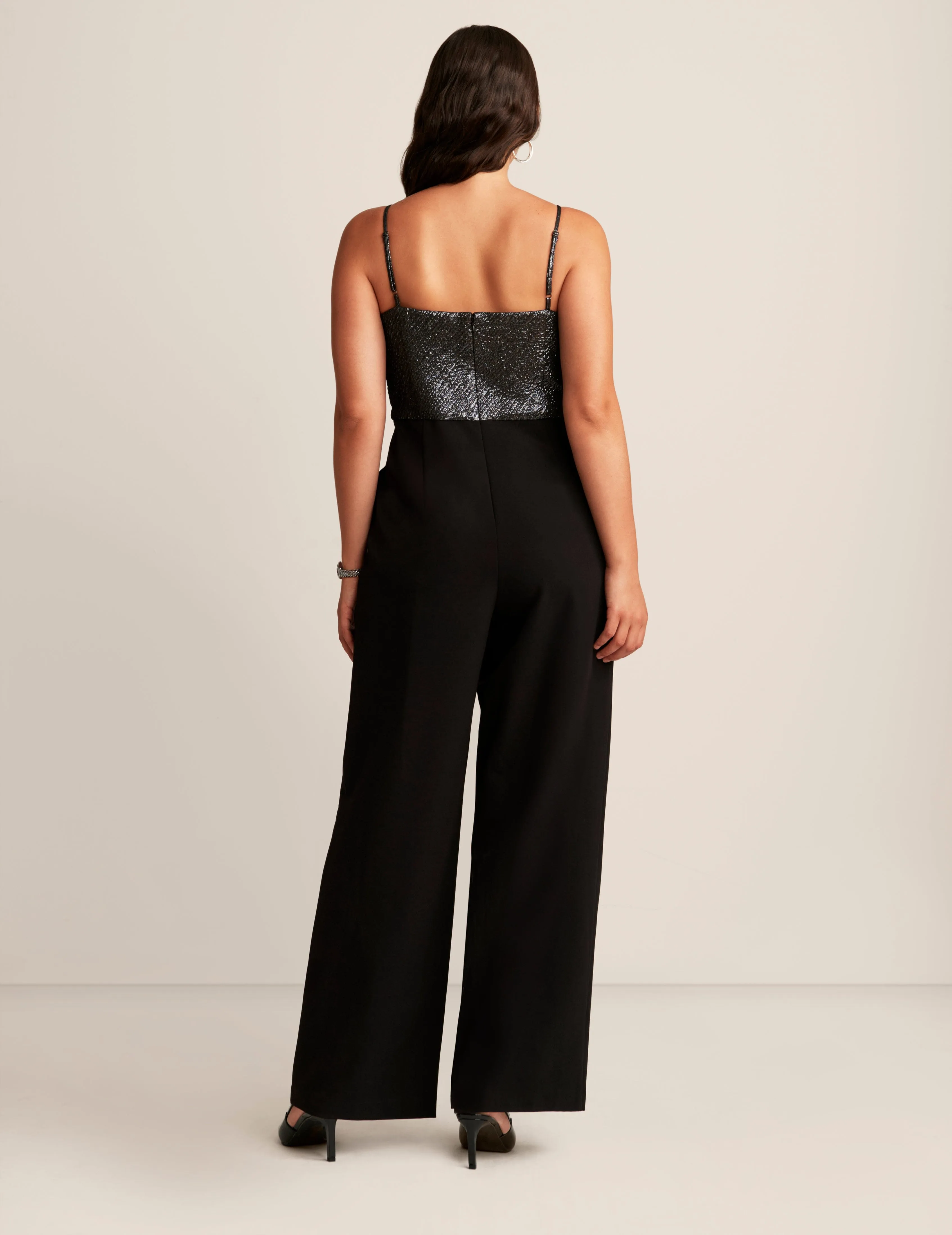 Bow Bodice Straight Leg Jumpsuit