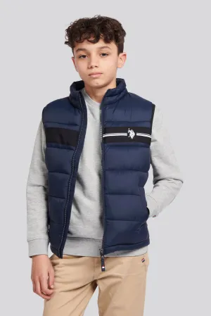 Boys 3D Tape Gilet in Dark Sapphire Navy