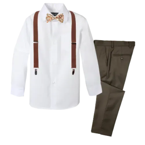 Boys' 4-Piece Customizable Suspenders Outfit - Customer's Product with price 56.95 ID sPiVTlrRWygzy_OWMK3A8hyM