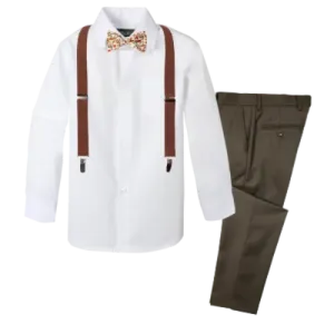 Boys' 4-Piece Customizable Suspenders Outfit - Customer's Product with price 56.95 ID sPiVTlrRWygzy_OWMK3A8hyM