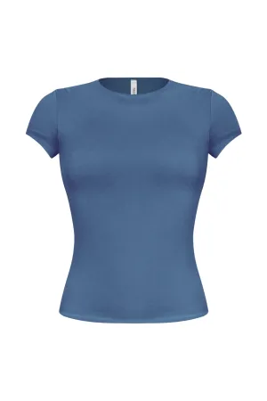 Cara Short Sleeve Top (Navy Blue)