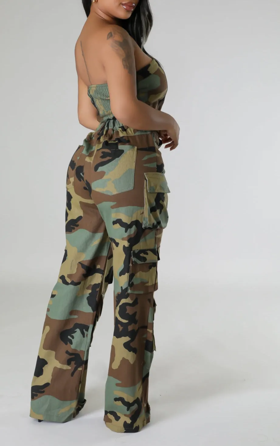 Cargo Denim Jumpsuit