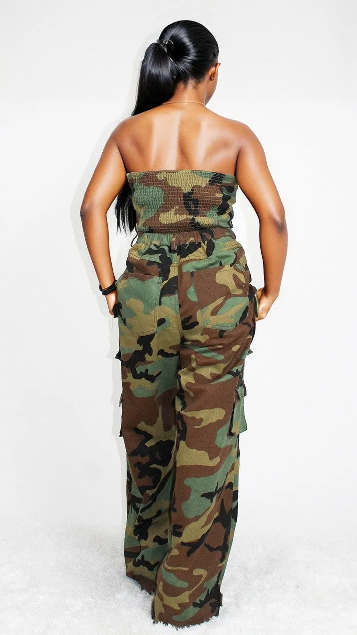 Cargo Denim Jumpsuit