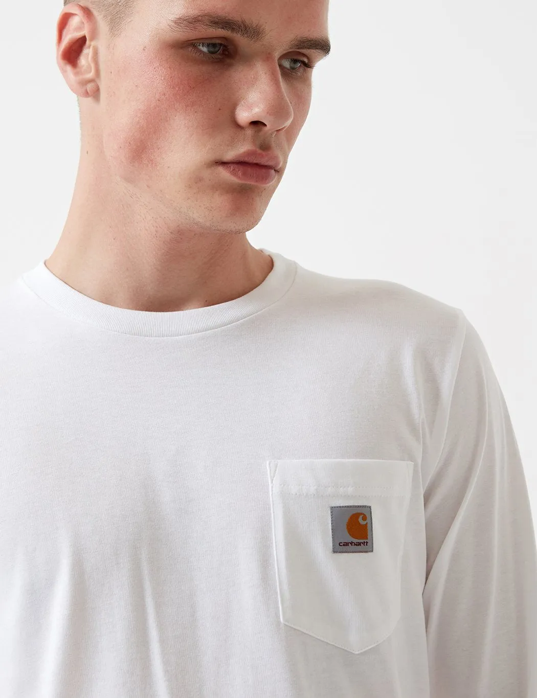 Carhartt-WIP Pocket Long Sleeve T-Shirt - White