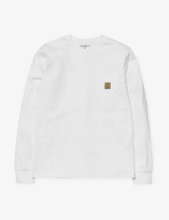 Carhartt-WIP Pocket Long Sleeve T-Shirt - White