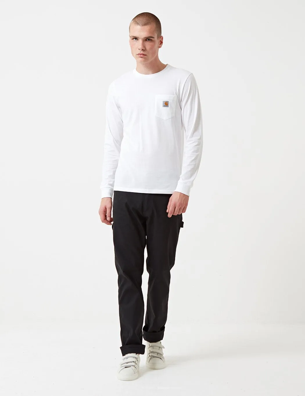 Carhartt-WIP Pocket Long Sleeve T-Shirt - White