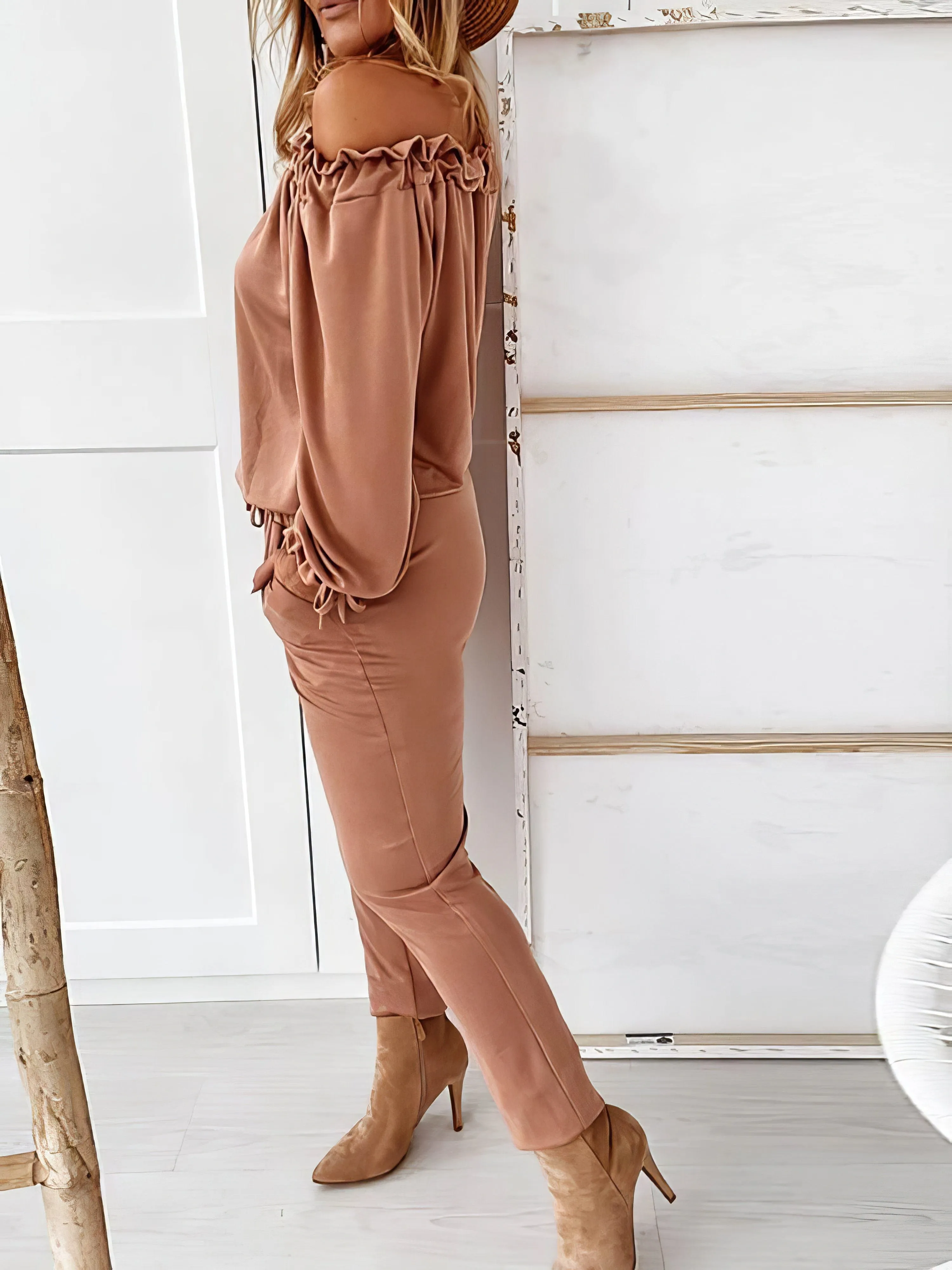 Casual Off-shoulder Jumpsuit