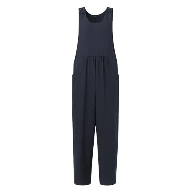 Casual Plus Size Women's Patchwork Jumpsuits