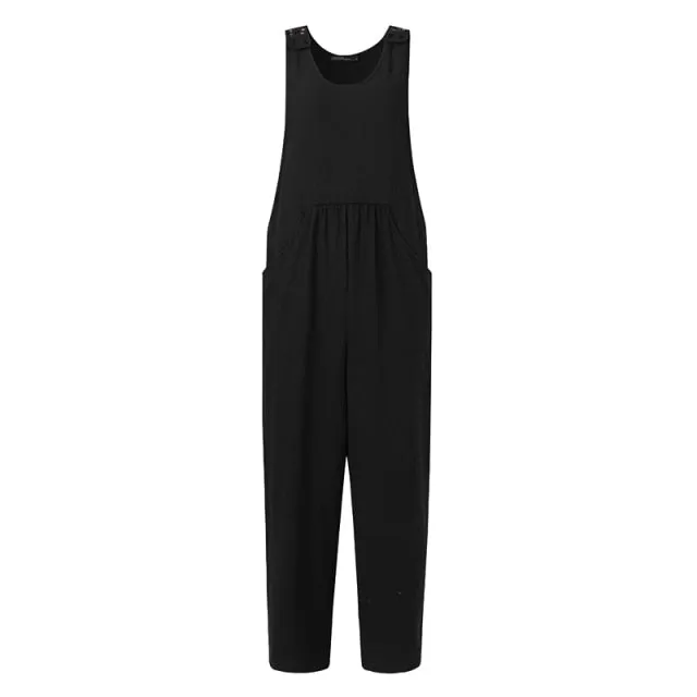 Casual Plus Size Women's Patchwork Jumpsuits