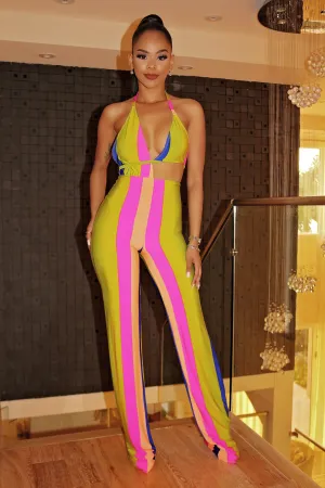 Colorful Side tie Jumpsuit