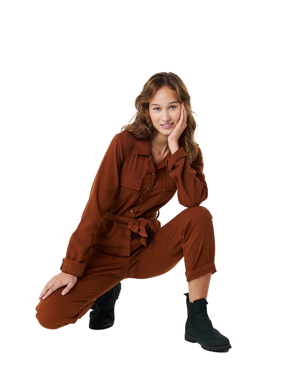 Combi Searcher Jumpsuit in Dark Brown