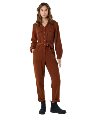 Combi Searcher Jumpsuit in Dark Brown