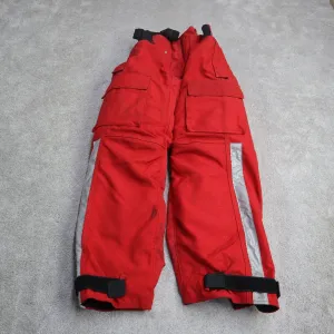 Core Tex Mens Insulated Puffer Overall Jumpsuit Straight Leg Red Size XS