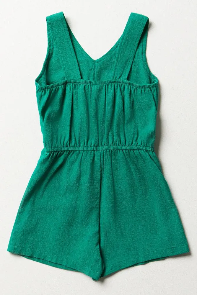 Cut Out Jumpsuit Green