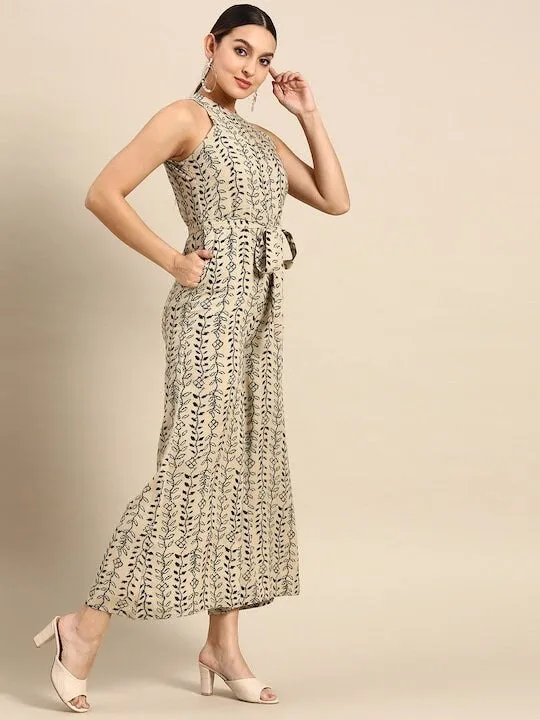 Designer Indian Printed Jumpsuit For Women