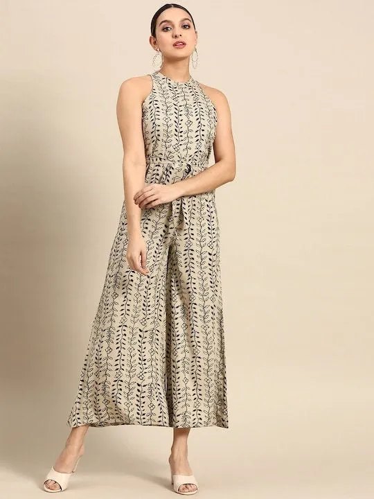 Designer Indian Printed Jumpsuit For Women