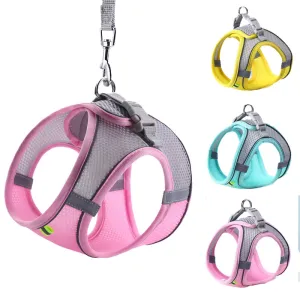 Dog Harness Vest with Leash For Small Dogs Adjustable Pet Chest Strap Harness