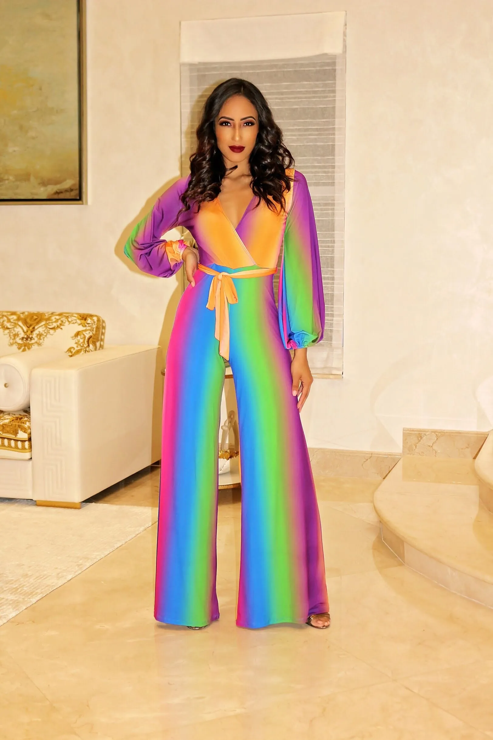 Don’t Ignore Me Multi Color Jumpsuit