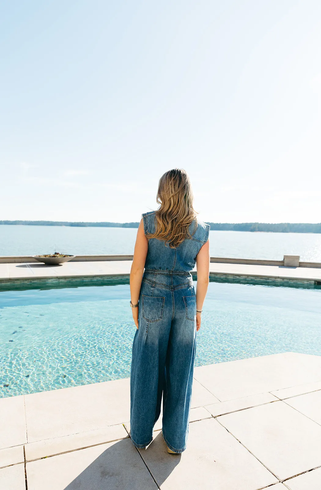 Double Denim Jumpsuit - Lt. Wash