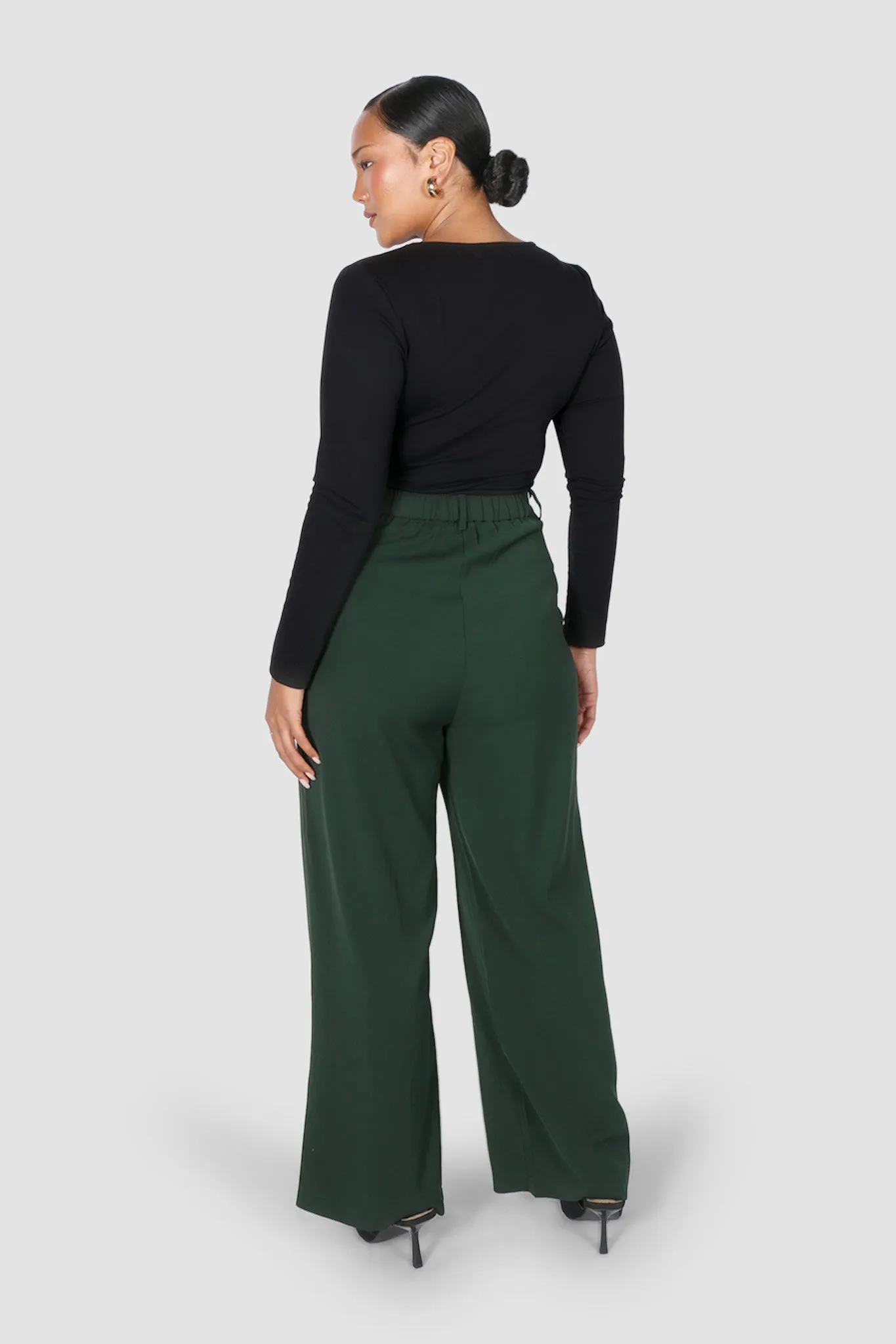 DOWNTOWN PANT DEEP GREEN